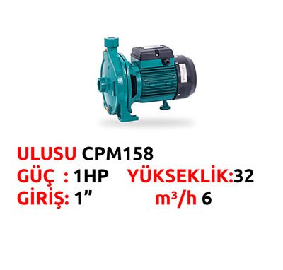 ULUSU CPM158 SU POMPASI 1HP
