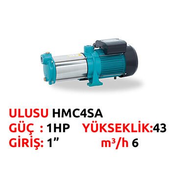 ULUSU KADEMELİ HMC-4SA 1HP 220V-230V