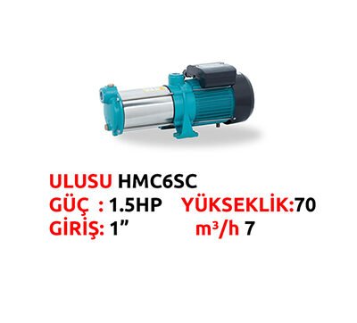 ULUSU KADEMELİ HMC-6SA 1,5HP 220V-230V