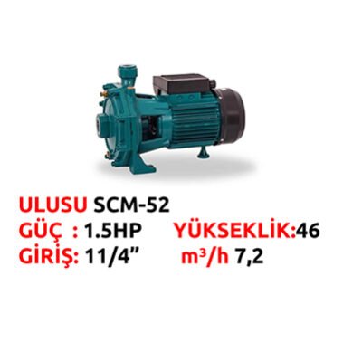 ULUSU SCM2-52 1.5 HP KADEMELİ